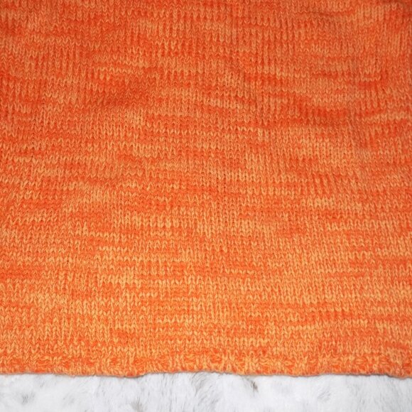 Vintage 1990s Y2K Mudd Jeans Slouchy Logo Sweater - Orange - Picture 8 of 11